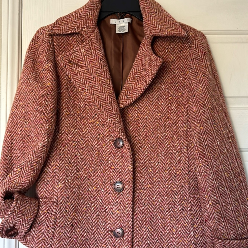 CAbi pink Tweed Jacket